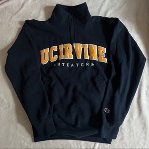 uc irvine quarter zip up sweater